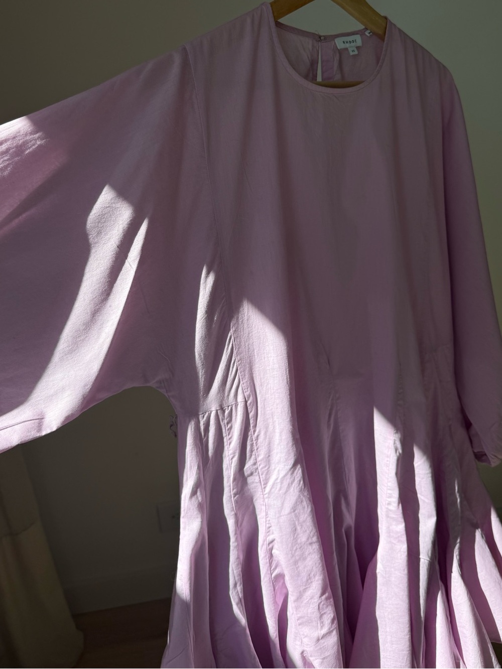 RHODE Lilac Long Sleeve Mini Dress w Braided Belt XS - Picture 5 of 15
